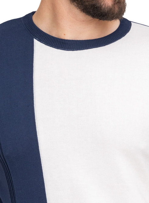 Indigo F - S.Knit Round T-shirt - Khotwh